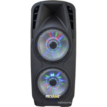 Feiyang Double 12 Inch Battery PA Speaker with Colorful Light F106D